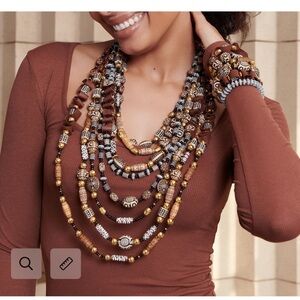Sassy Jones Caliope Tribal Cascading Necklace with Detachable Strand